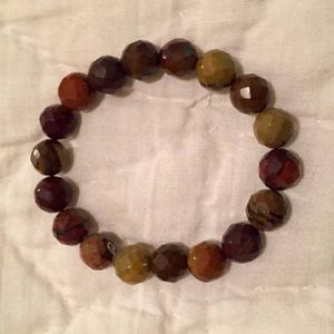 Autumn Jasper Faceted Gemstone Bracelet